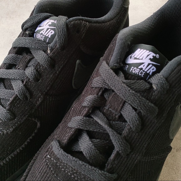 Nike Corduroy Air Force 1 Black AF1 - Picture 6 of 6